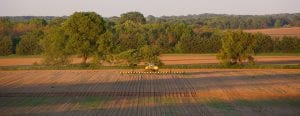 crops being tilled