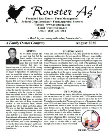 August 2020 Newsletter Cover