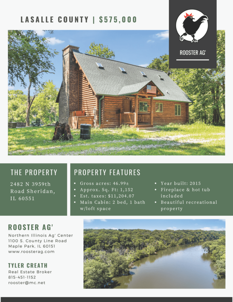 Recreational Property For Sale Sheridan, IL Rooster Ag' Realty