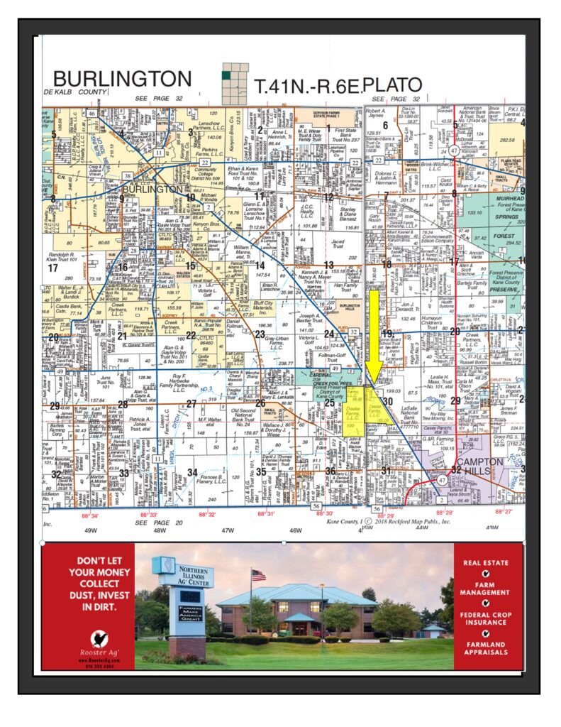 Burlington Road Farm For Sale Burlington, IL Rooster Ag' Realty