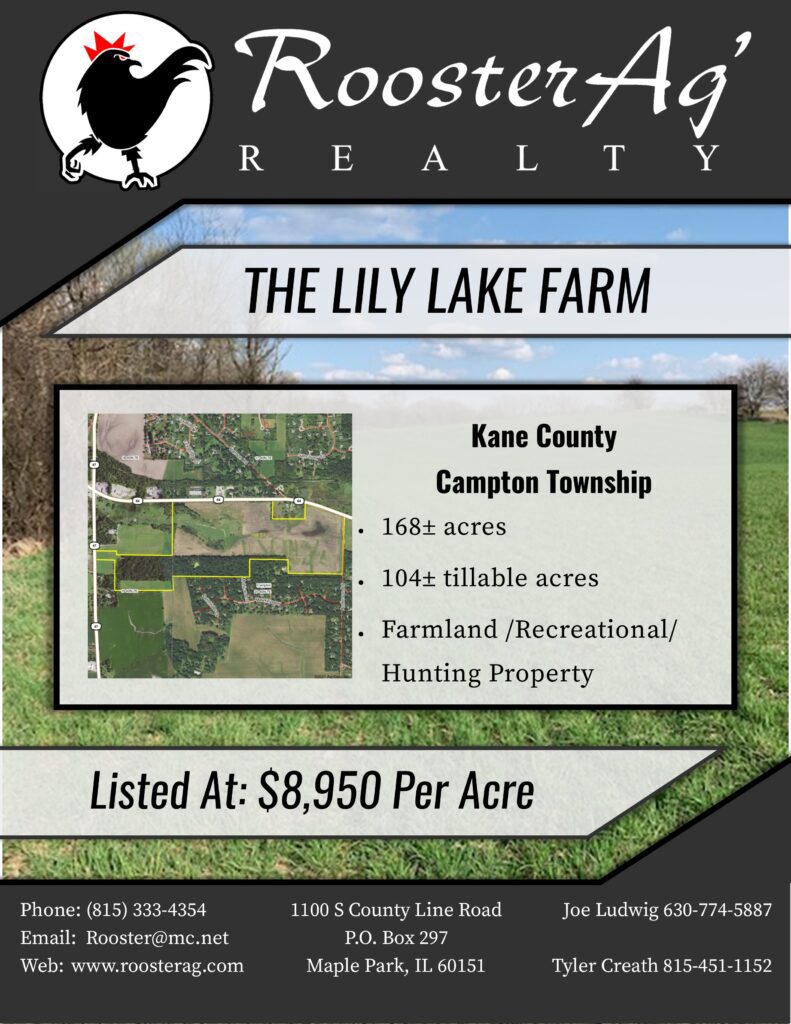 Lily Lake Farm For Sale Lily Lake, IL Rooster Ag' Realty