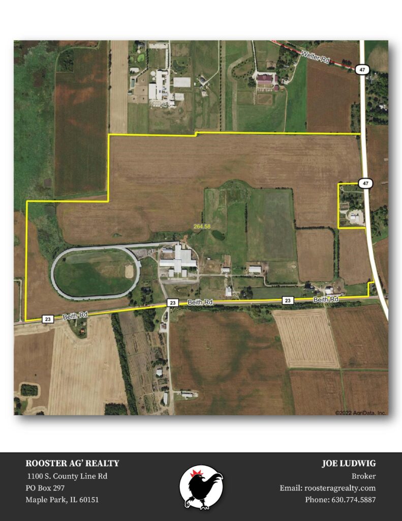 The Beith Road & Route 47 Farm Kane Co, IL Rooster Ag' Realty